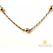Золотое Колье 585 проба. Колье с красного золота, Шарики 860025