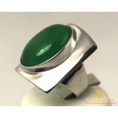 Серебряное кольцо 925 проба.  Женское Кольцо Агат Оливковый 369472c