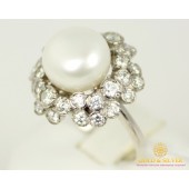 Серебряное кольцо 925 проба. Женское Кольцо Манго с вставкой Жемчуг. 13859p