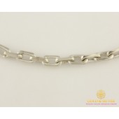 Серебряная Цепь 925 проба. Мужская серебряная цепь, плетение Якорь 55 сантиметров 5069