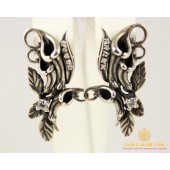 Серебряные Серьги 925 проба. Женские серебряные серьги Омела 2520