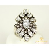 Серебряное кольцо 925 проба. Женское Кольцо с фианитом c10030