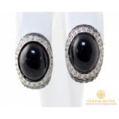 Серебряные Серьги 925 проба. Женские серебряные серьги Шермен Авантюрин 2929р