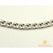 Серебряная Цепь 585 проба. Мужская серебряная цепочка Бисмарк 1812