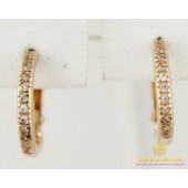 Золотые серьги 585 проба. Женские Серьги с красного  золота. 2,18 грамма 420439