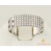 Серебряное женское кольцо 925 проба. Кольцо женское россыпь камней. 380088с