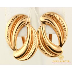 Золотые серьги 585 проба. Женские Серьги с красного золота. 2,59 грамма. 470563