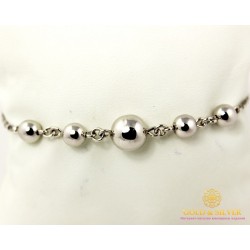 Серебряный Браслет 925 проба. Браслет серебряный, Сферы 820079c