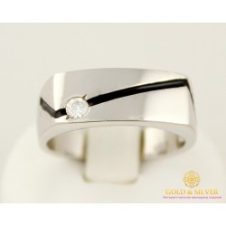 Серебряное кольцо 925 пробы. Мужское Кольцо с черной эмалью. 1555e