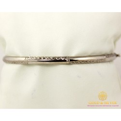 Серебряный Браслет 925 проба. Браслет Жесткий Универсальный 4223p
