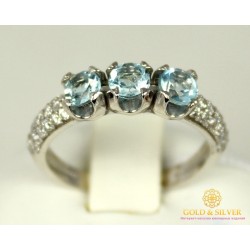 Серебряное кольцо 925 проба. Женское Кольцо Илона с вставкой Топаз 16319p