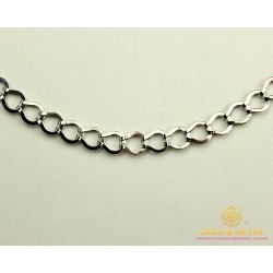 Серебряная Цепь 925 проба. Женская серебряная цепочка, 50 сантиметров. 800097C 