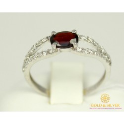 Серебряное кольцо 925 проба. Женское серебряное Кольцо Барбарис с вставкой Гранат 16259р