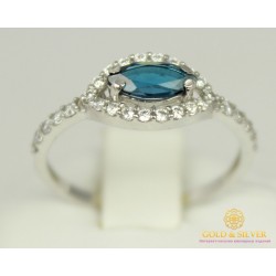 Серебряное кольцо 925 проба. Женское серебряное Кольцо Карамель с вставкой Лондон Топаз 15979р