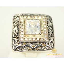 Серебряное кольцо 925 проба. Женское Кольцо 10,7 грамма. 021810
