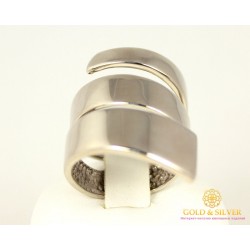 Серебряное кольцо 925 проба. Женское Кольцо Спираль без камней. 310133с
