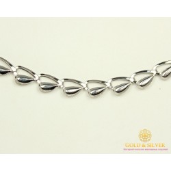 Серебряная Цепь 925 проба. Женская серебряная цепочка, плетение ракушка, 55 сантиметров. 800004с