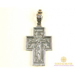 Серебряный Крест 925 проба. Крест серебряный широкий. 3002