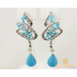 Серебряные серьги 925 проба. Женские серебряные Серьги 8,33 грамма 420699с