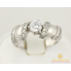 Серебряное кольцо 925 проба. Женское кольцо Пикассо 3,23 грамма 1483р