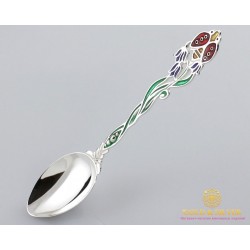 Серебряная ложка 925 проба. Детская ложка божья коровка.6002