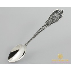 Серебряная ложка 925 проба. Ложка детская. Ангел Хранитель. 6035