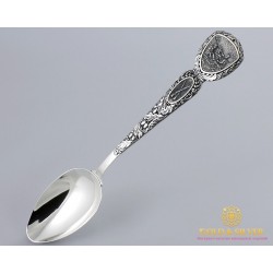 Серебряная ложка 925 проба. Ложка столовая. Охотники. 6047.