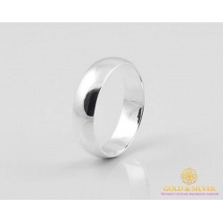 Серебряное кольцо 925 проба. Обручальное кольцо 5 мм. 1710