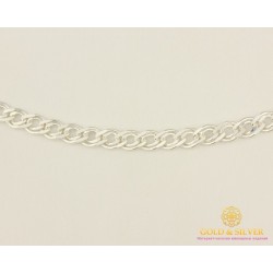 Серебряная цепь 925 проба. Женская серебряная цепочка плетение Мона Лиза. 90120206041