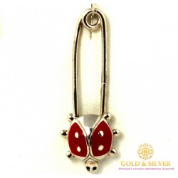 Серебряная Булавка Божья Коровка 085192