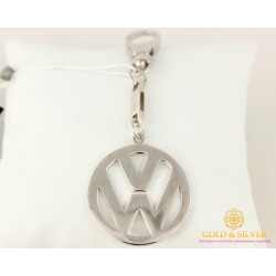 Серебряный Брелок  925 проба. Брелок автомобильный VW(volkswagen, фольксваген) 8086