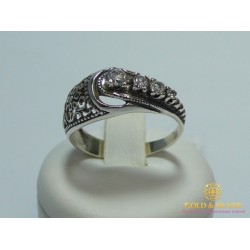 Серебряное кольцо 925 проба. Женское серебряное кольцо Гребешок 1023.
