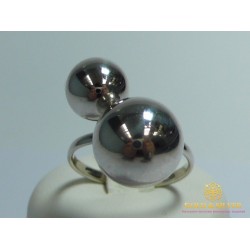 Серебряное Кольцо 925 проба. Женское кольцо поцелуи Сферы 301178c