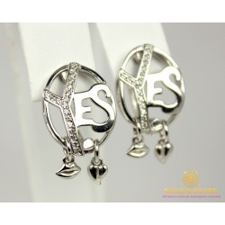 Серебряные Серьги 925 проба. Женские серебряные серьги Фианит YES 420662с