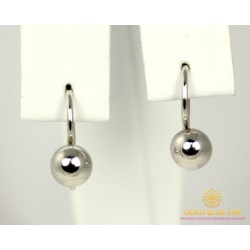 Серебряные Серьги 925 проба. Женские серебряные серьги Шарики, без вставок 470101с