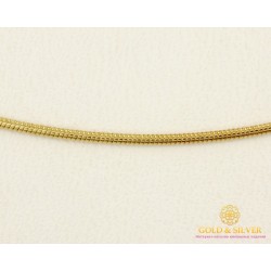 Золотая Цепь 585 проба. Цепочка с красного золота, плетение Снейк (жгут), 45 сантиметров. 6013110303