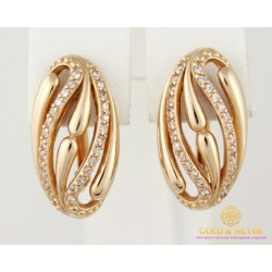 Золотые серьги 585 проба. Женские Серьги с красного золота. 5,97 грамма 420939