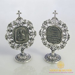 Серебряная Икона 925 проба. Настольная икона Николай Чудотворец 61250