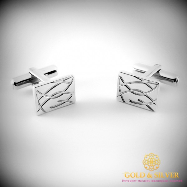Серебряные запонки 925 проба. Запонки для мужчин рельефные. 8246 , Gold & Silver Gold & Silver, Украина