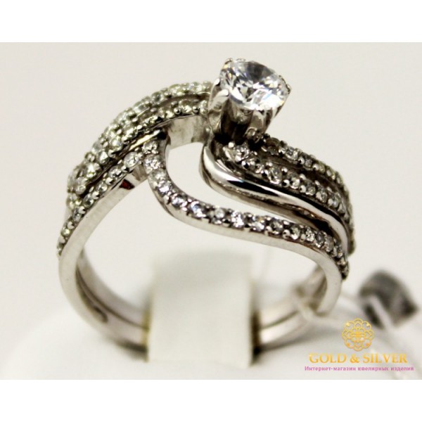 Серебряное кольцо 925 проба. Женское Кольцо Кензо 15709p , Gold & Silver Gold & Silver, Украина