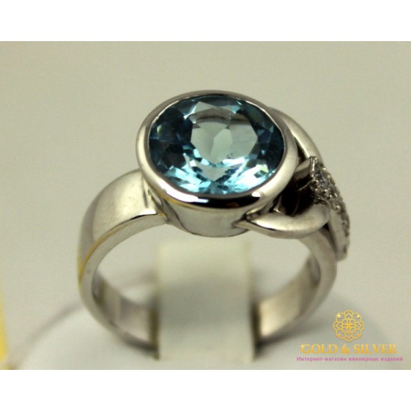 Золотое кольцо 585 проба. Женское Кольцо Топаз Белое Золото 11333 , Gold & Silver Gold & Silver, Украина