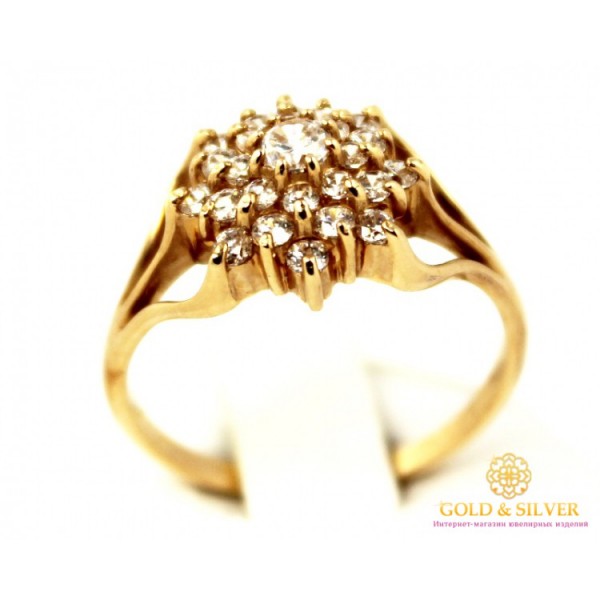 Золотое кольцо 585 проба. Женское Кольцо красное золото Снежинка. 3,68 грамма. kv333i , Gold & Silver Gold & Silver, Украина