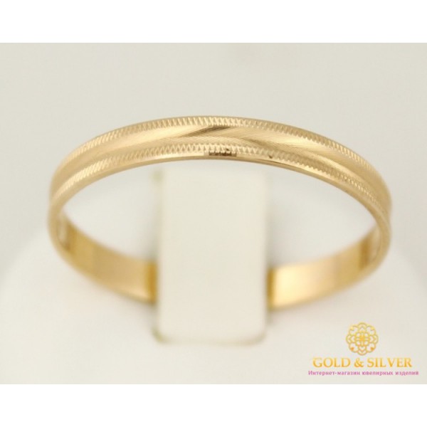 Gold & SilverЗолотое кольцо 585 проба. Обручальное Кольцо с красного золота. ok024