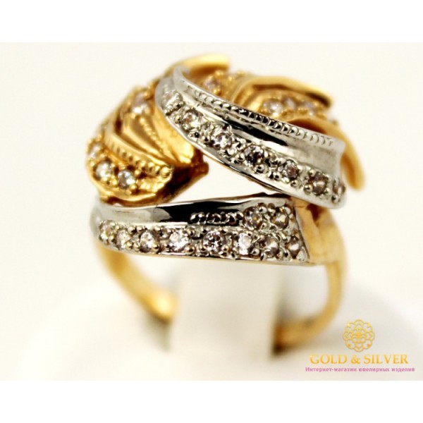 Gold & SilverЗолотое кольцо 585 проба. Женское Кольцо с красного и белого золота. 7,34 грамма. kv28401