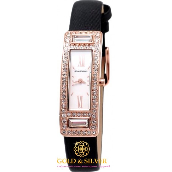 Женские Часы ROMANSON, черный ремешок. RL7244TLRG WH , Gold & Silver Gold & Silver, Украина