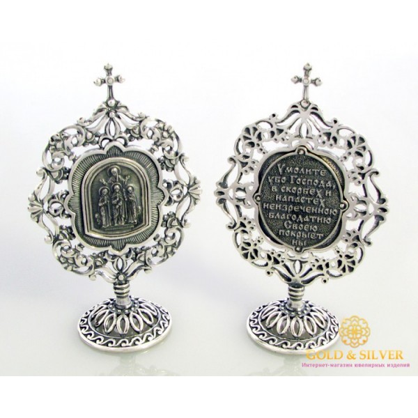 Серебряная Настольная Икона Святая София ( Вера Надежда Любовь) 61280 , Gold & Silver Gold & Silver, Украина