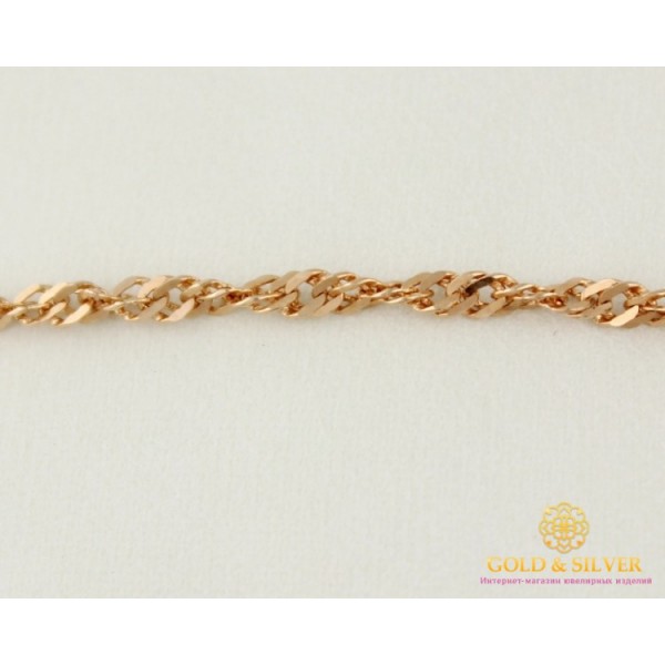Gold & SilverЗолотой Браслет 585 проба. Женский браслет плетение Сингапур 50227203051(19)