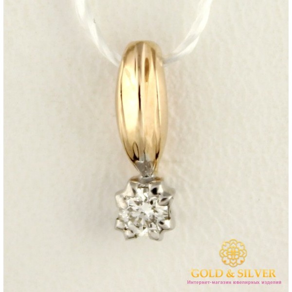 Gold & SilverЗолотой Подвес с бриллиантом красное и белое золото 0,46 грамма 33252