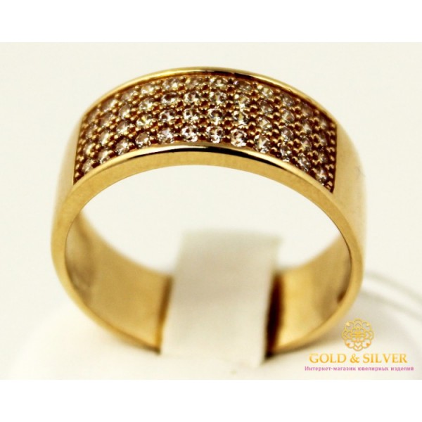 Gold & SilverЗолотое кольцо 585 проба. Женское Кольцо с краного золота с россыпью камней. 6,87 грамма. kv480i